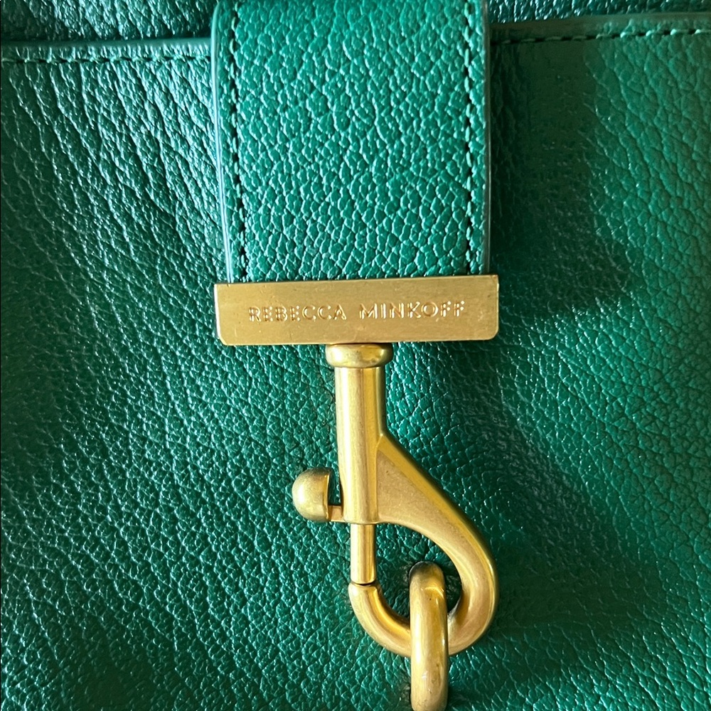 Rebecca Minkoff Teal Leather Bag with Gold Accent